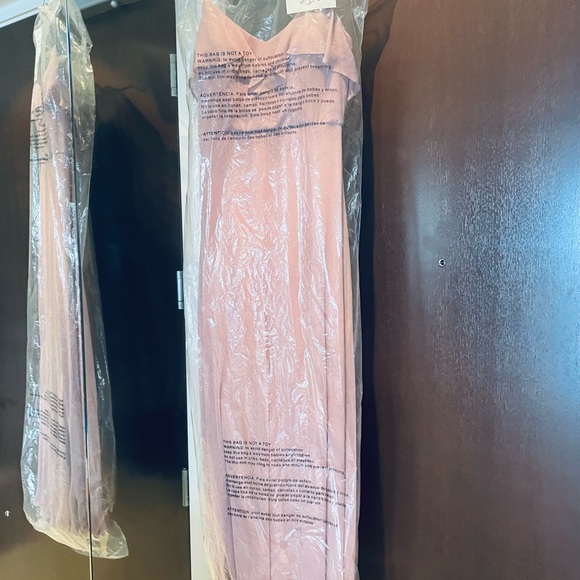 Dusty Rose Dessy Lux Chiffon Bridesmaid Dress - Picture 3 of 4